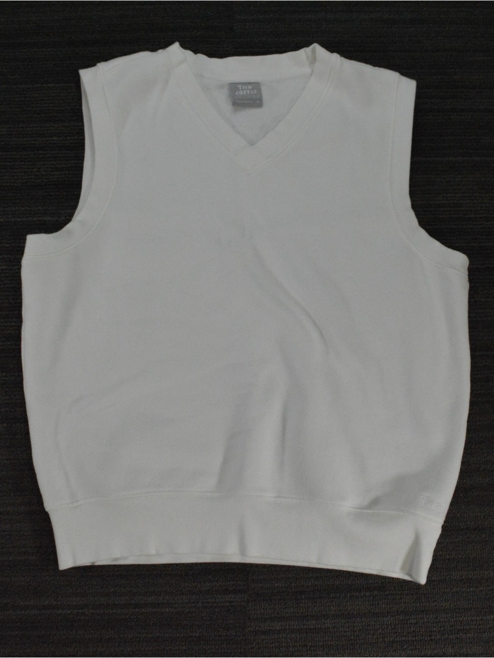 Tna CozyAF Fleece White Sweater Vest XS
